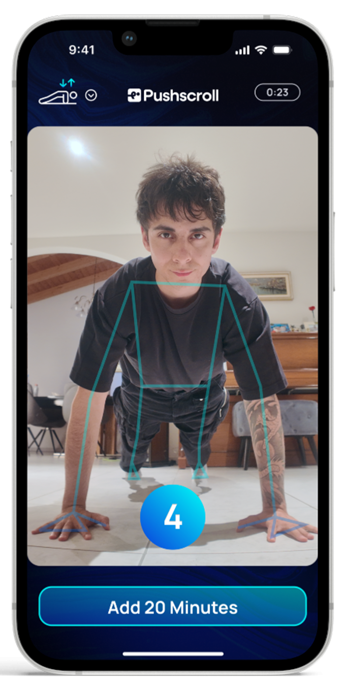 Pushscroll Replace Doomscrolling With Fitness Turn Screen Time Into